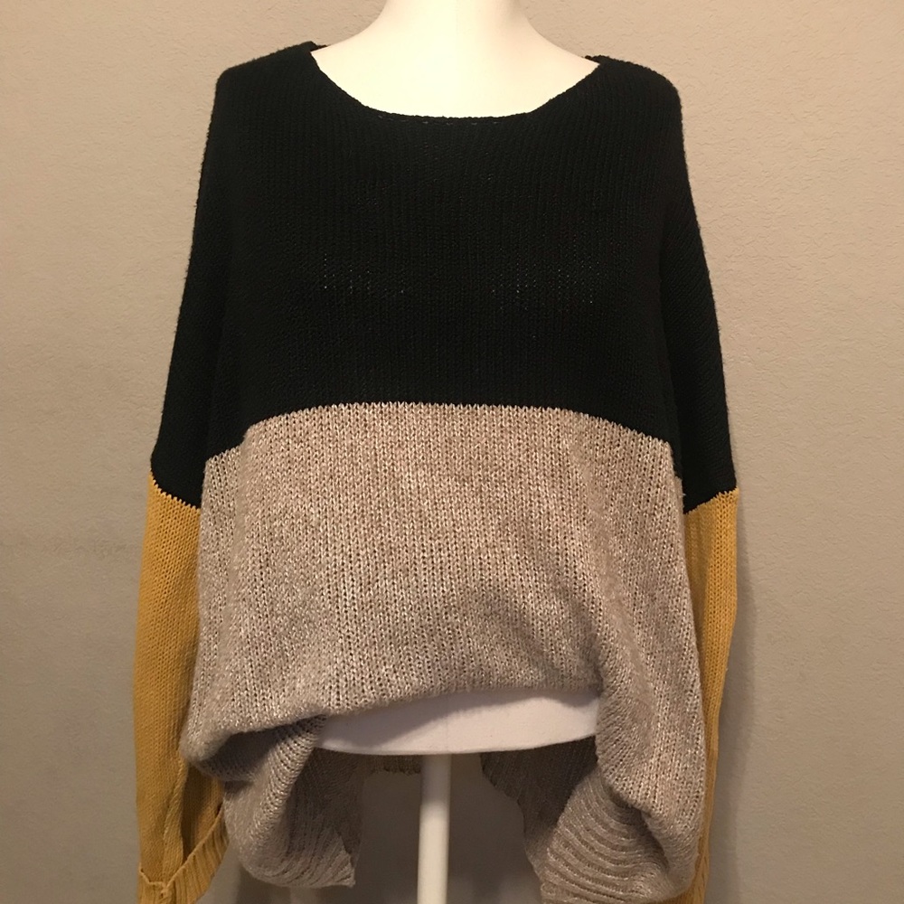 Oversized Hipster Striped Sweater